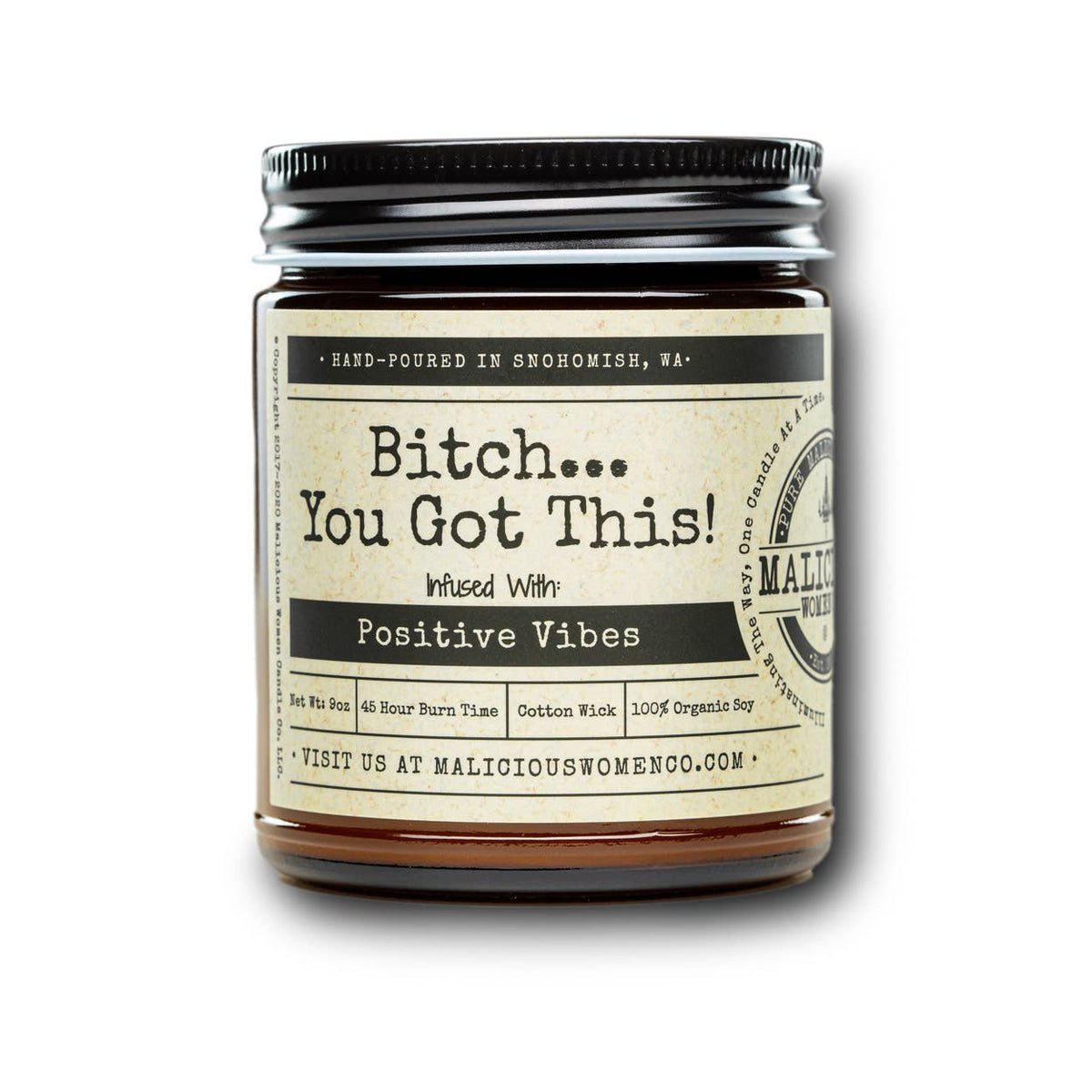 Malicious Women Candle Co - Bitch You Got This - Infused with Positive Vibes-Candles-[Womens_Boutique]-[NFR]-[Rodeo_Fashion]-[Western_Style]-Calamity's LLC
