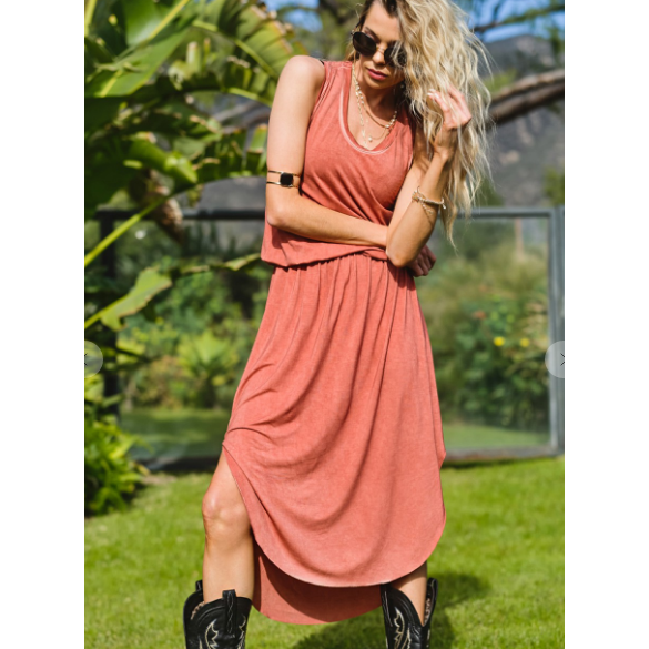Amelle Rust Dress-Dresses-[Womens_Boutique]-[NFR]-[Rodeo_Fashion]-[Western_Style]-Calamity's LLC