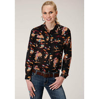 Roper Long Sleeve Saddle Bronc Button Up-Long Sleeves-[Womens_Boutique]-[NFR]-[Rodeo_Fashion]-[Western_Style]-Calamity's LLC