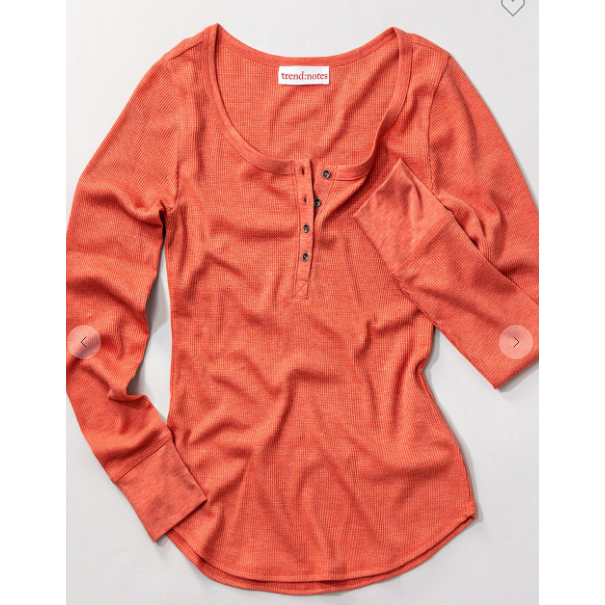 Long sleeve Waffle Knit Thermal-Long Sleeves-[Womens_Boutique]-[NFR]-[Rodeo_Fashion]-[Western_Style]-Calamity's LLC