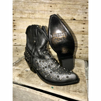 Liberty Black Studdly Booties-Boots-[Womens_Boutique]-[NFR]-[Rodeo_Fashion]-[Western_Style]-Calamity's LLC