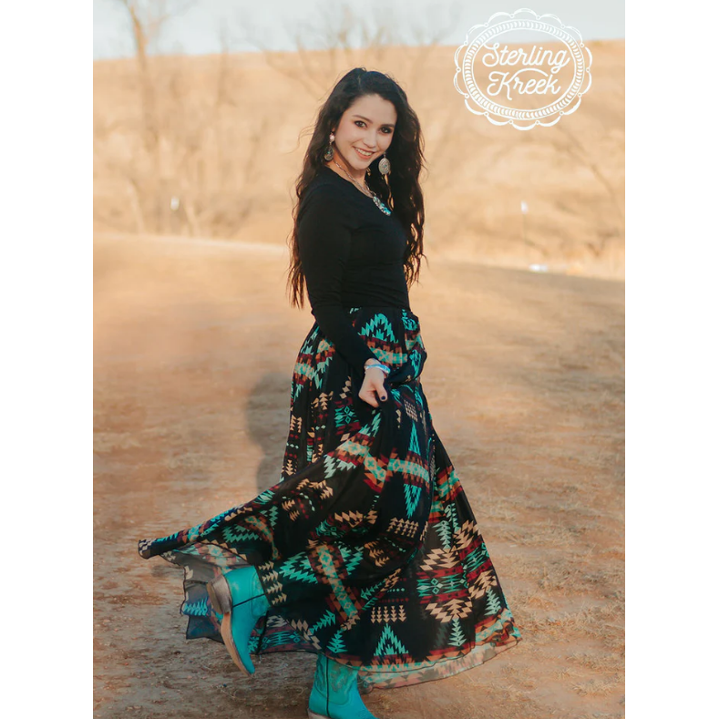 Ink Me Up maxi skirt-Skirts-[Womens_Boutique]-[NFR]-[Rodeo_Fashion]-[Western_Style]-Calamity's LLC