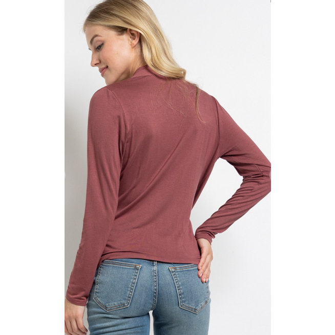 Functional Fall long Sleeve Crossover Top-Long Sleeves-[Womens_Boutique]-[NFR]-[Rodeo_Fashion]-[Western_Style]-Calamity's LLC