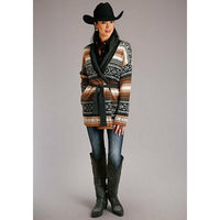 Stetson Rust Cardigan Sweater-Cardigans-[Womens_Boutique]-[NFR]-[Rodeo_Fashion]-[Western_Style]-Calamity's LLC
