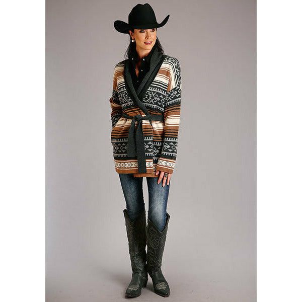Stetson Rust Cardigan Sweater-Cardigans-[Womens_Boutique]-[NFR]-[Rodeo_Fashion]-[Western_Style]-Calamity's LLC