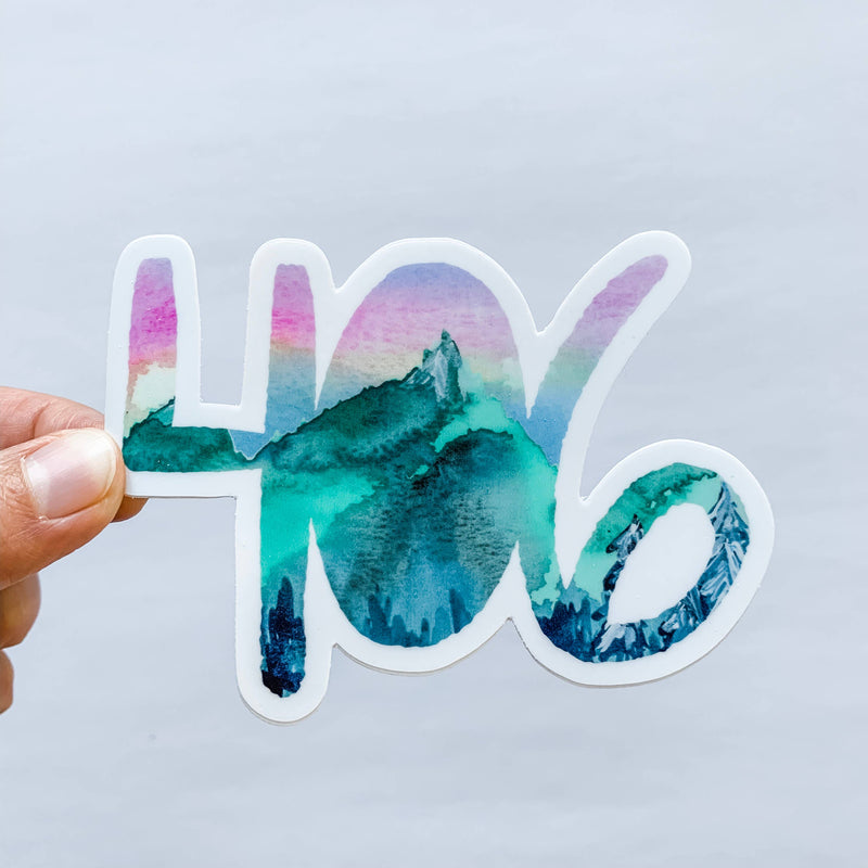 Montana 406 Mountains State Sticker-Stickers and Decals-[Womens_Boutique]-[NFR]-[Rodeo_Fashion]-[Western_Style]-Calamity's LLC
