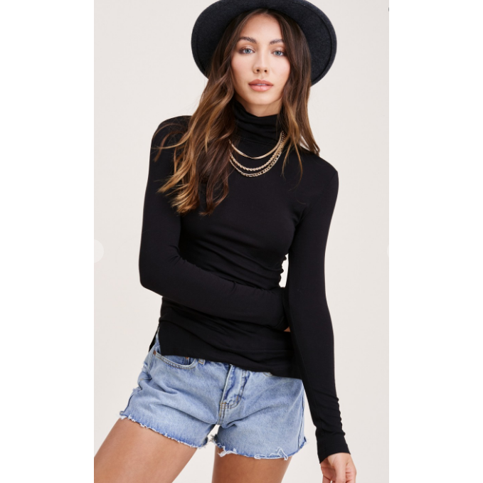 Chic Casual Turtleneck top-Long Sleeves-[Womens_Boutique]-[NFR]-[Rodeo_Fashion]-[Western_Style]-Calamity's LLC