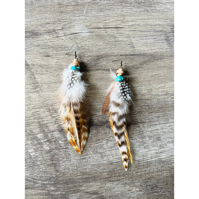 Clearwater Feather Earrings-Earrings-[Womens_Boutique]-[NFR]-[Rodeo_Fashion]-[Western_Style]-Calamity's LLC
