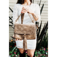 Flap over Crossbody tassel bag-[Womens_Boutique]-[NFR]-[Rodeo_Fashion]-[Western_Style]-Calamity's LLC