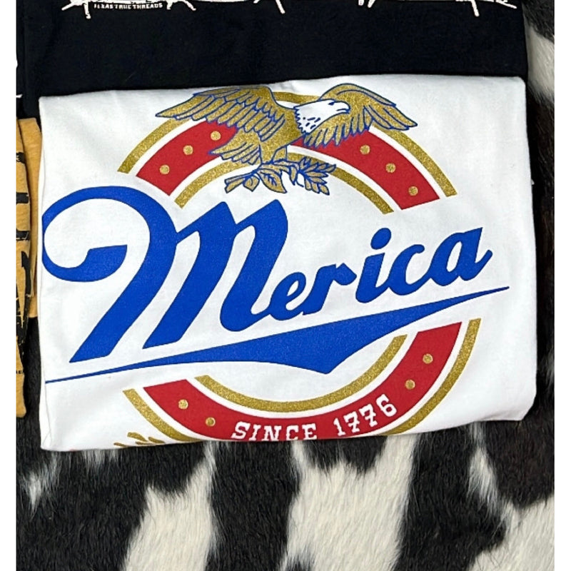 Merica Graphic Tee-[Womens_Boutique]-[NFR]-[Rodeo_Fashion]-[Western_Style]-Calamity's LLC