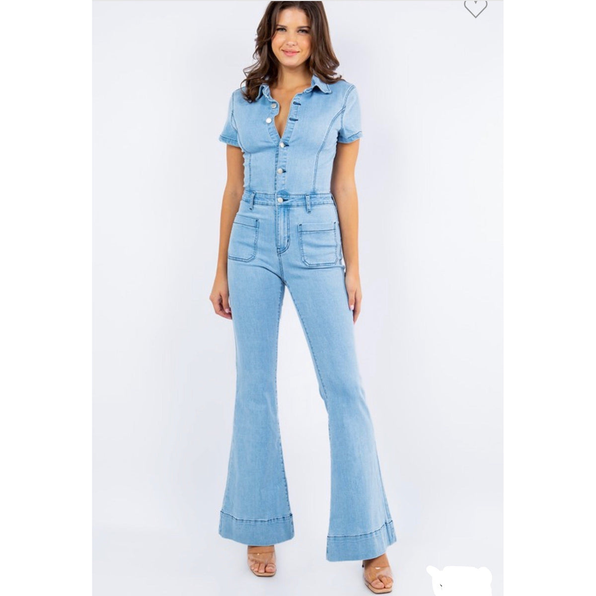 Full Body Denim Jumpsuit-Jumpsuit-[Womens_Boutique]-[NFR]-[Rodeo_Fashion]-[Western_Style]-Calamity's LLC