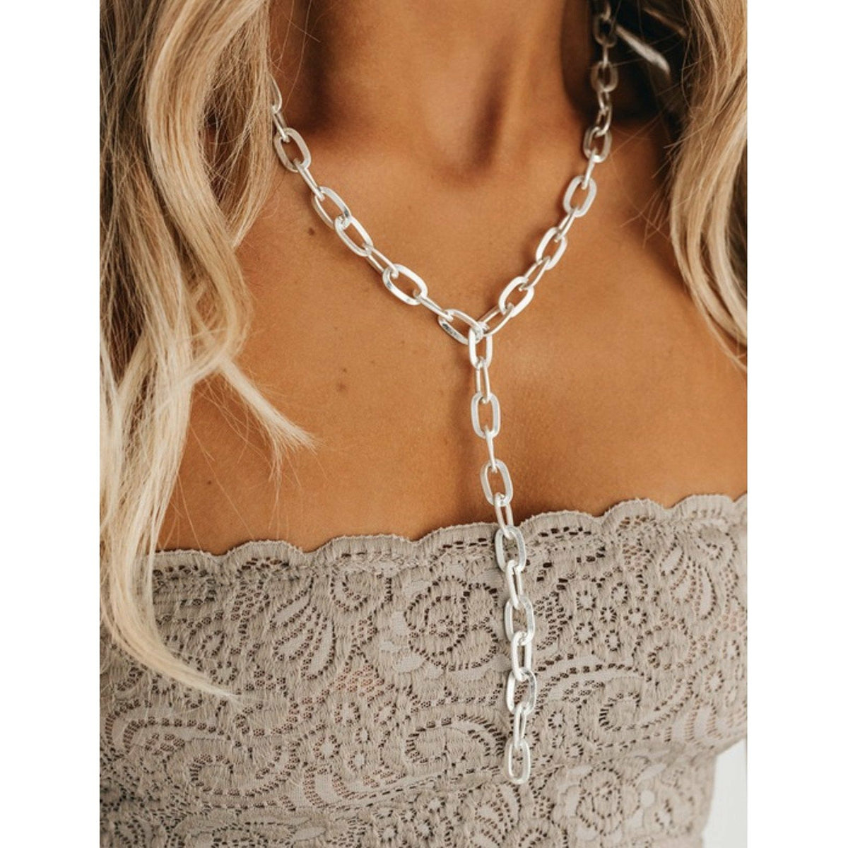 Chain Lariat Boho Necklace-Necklaces-[Womens_Boutique]-[NFR]-[Rodeo_Fashion]-[Western_Style]-Calamity's LLC