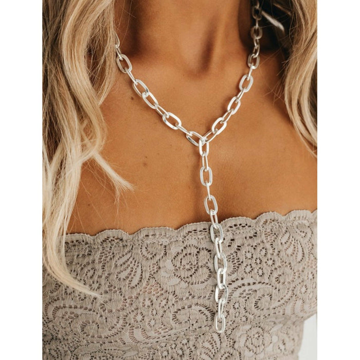 Chain Lariat Boho Necklace-Necklaces-[Womens_Boutique]-[NFR]-[Rodeo_Fashion]-[Western_Style]-Calamity's LLC