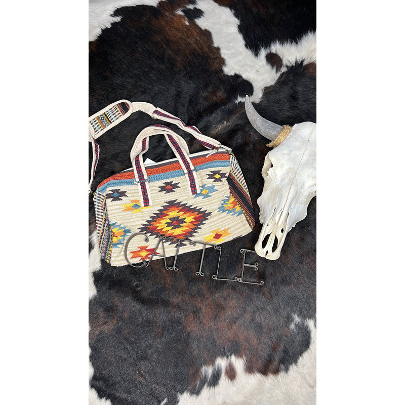 Aztec Pattern Weekender Bag-Handbags-[Womens_Boutique]-[NFR]-[Rodeo_Fashion]-[Western_Style]-Calamity's LLC
