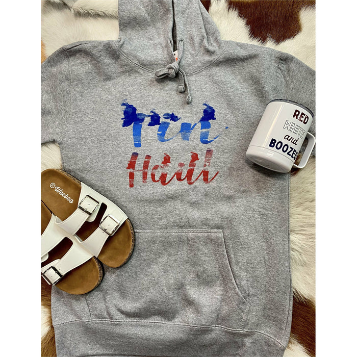 Heather Grey Tin Haul Hoodie-Hoodie-[Womens_Boutique]-[NFR]-[Rodeo_Fashion]-[Western_Style]-Calamity's LLC