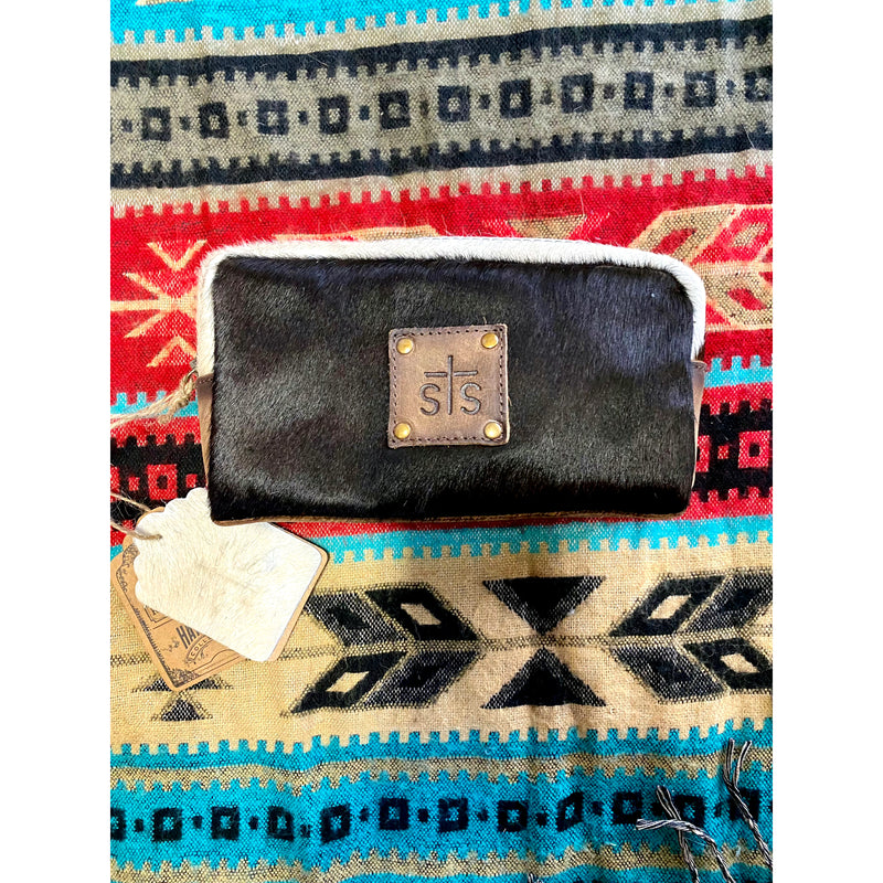 Cowhide Bebe Cosmetic Bag-Handbags-[Womens_Boutique]-[NFR]-[Rodeo_Fashion]-[Western_Style]-Calamity's LLC