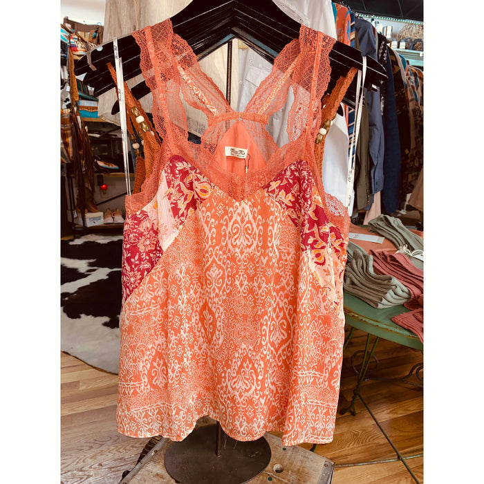 Miss Me Lace Trim Printed Cami-Camis/Tanks-[Womens_Boutique]-[NFR]-[Rodeo_Fashion]-[Western_Style]-Calamity's LLC