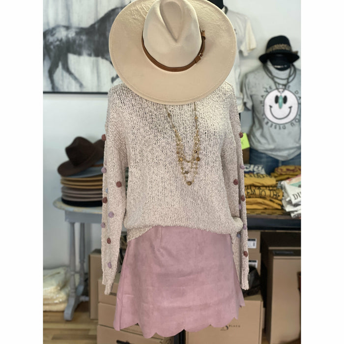 Mauve suede skirt-Skirts-[Womens_Boutique]-[NFR]-[Rodeo_Fashion]-[Western_Style]-Calamity's LLC