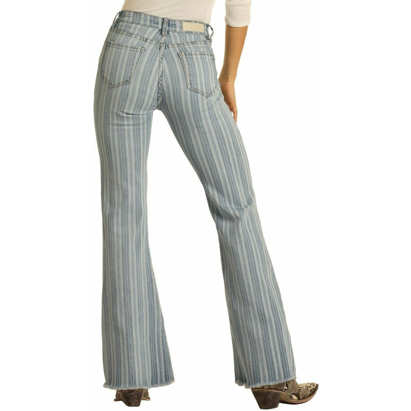 High Rise Striped Trouser, by Rock & Roll Cowgirl-Denim-[Womens_Boutique]-[NFR]-[Rodeo_Fashion]-[Western_Style]-Calamity's LLC