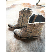 Liberty Black Python Printed Bootie-Boots-[Womens_Boutique]-[NFR]-[Rodeo_Fashion]-[Western_Style]-Calamity's LLC