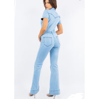 Full Body Denim Jumpsuit-Jumpsuit-[Womens_Boutique]-[NFR]-[Rodeo_Fashion]-[Western_Style]-Calamity's LLC