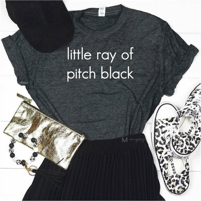 Little Ray of Pitch Black, Graphic T-Graphic Tees-[Womens_Boutique]-[NFR]-[Rodeo_Fashion]-[Western_Style]-Calamity's LLC