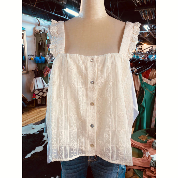 Miss Me Ruffle Tank-Camis/Tanks-[Womens_Boutique]-[NFR]-[Rodeo_Fashion]-[Western_Style]-Calamity's LLC