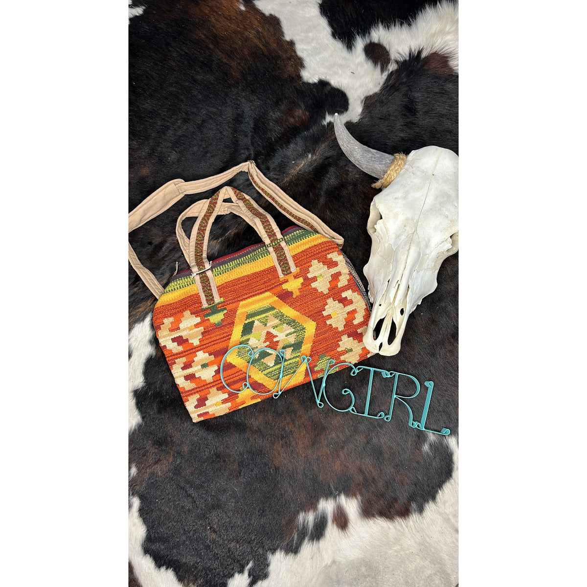 Navajo Pattern Weekender Bag-Handbags-[Womens_Boutique]-[NFR]-[Rodeo_Fashion]-[Western_Style]-Calamity's LLC