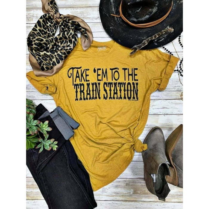Train Station, Graphic T-Graphic Tee-[Womens_Boutique]-[NFR]-[Rodeo_Fashion]-[Western_Style]-Calamity's LLC