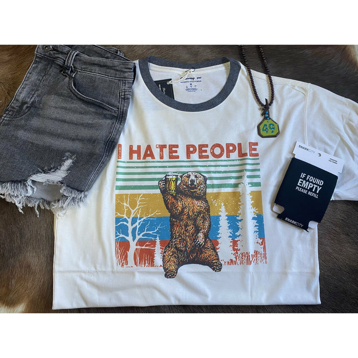 I Hate People, Graphic T-Shirt-[Womens_Boutique]-[NFR]-[Rodeo_Fashion]-[Western_Style]-Calamity's LLC
