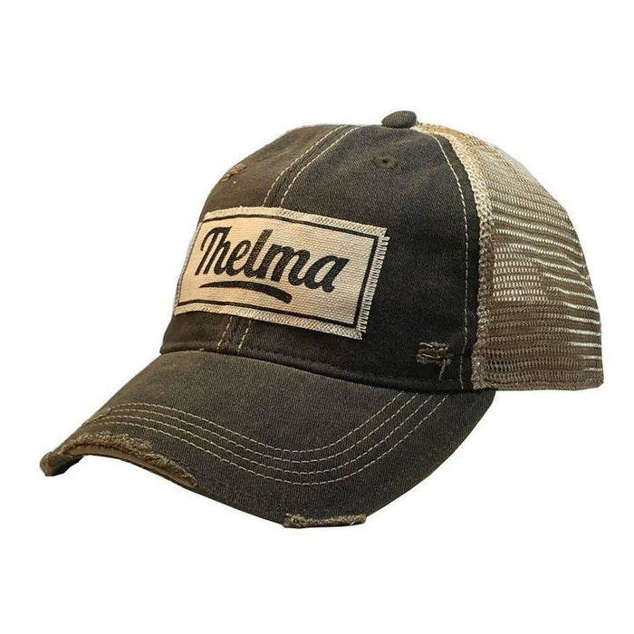 Thelma Distressed Trucker Cap-Hats-[Womens_Boutique]-[NFR]-[Rodeo_Fashion]-[Western_Style]-Calamity's LLC