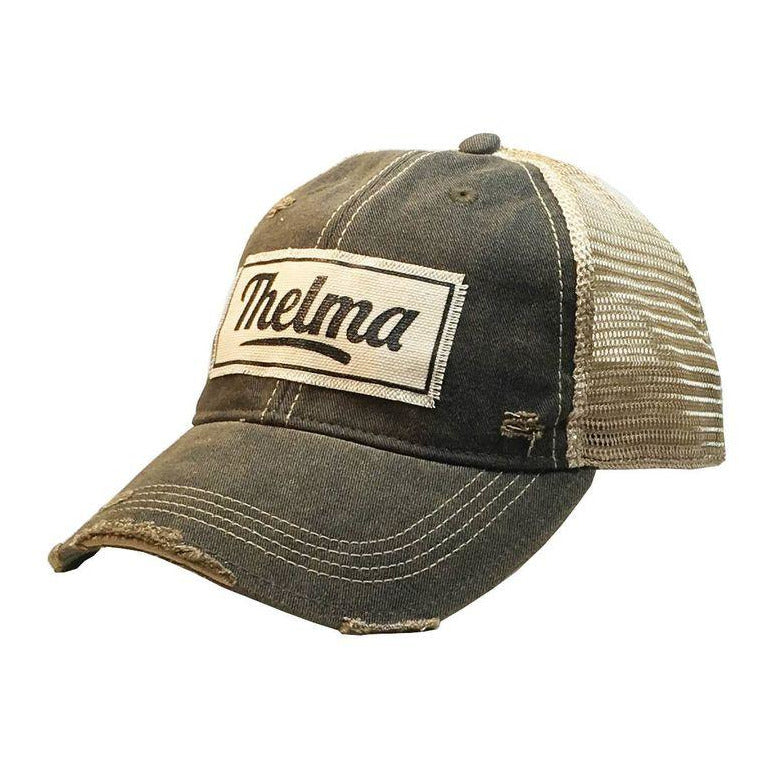 Thelma Distressed Trucker Cap-Hats-[Womens_Boutique]-[NFR]-[Rodeo_Fashion]-[Western_Style]-Calamity's LLC