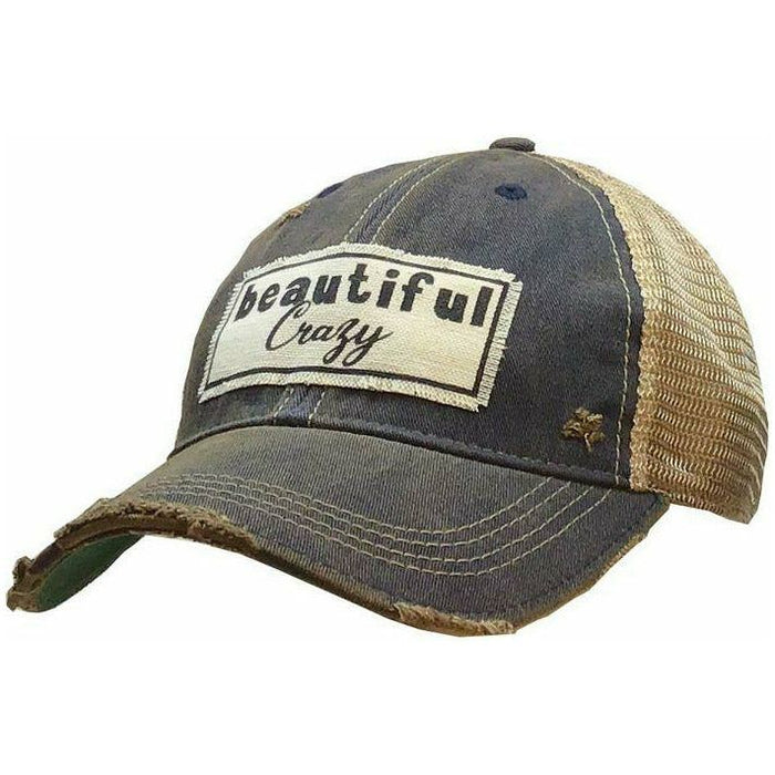 Beautiful Crazy Distressed Trucker Cap-Hats-[Womens_Boutique]-[NFR]-[Rodeo_Fashion]-[Western_Style]-Calamity's LLC