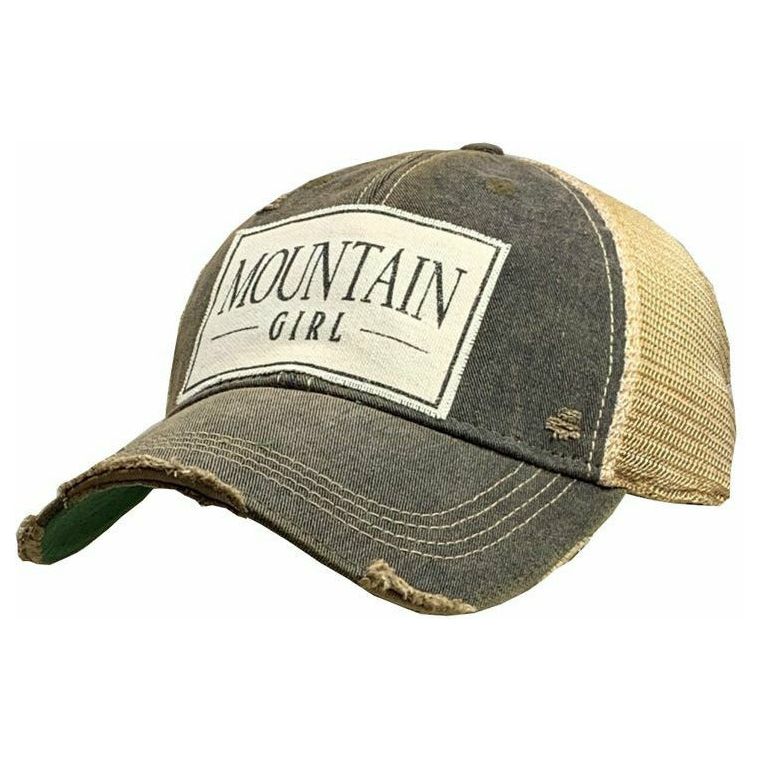 Mountain Girl Distressed Trucker Cap-Hats-[Womens_Boutique]-[NFR]-[Rodeo_Fashion]-[Western_Style]-Calamity's LLC