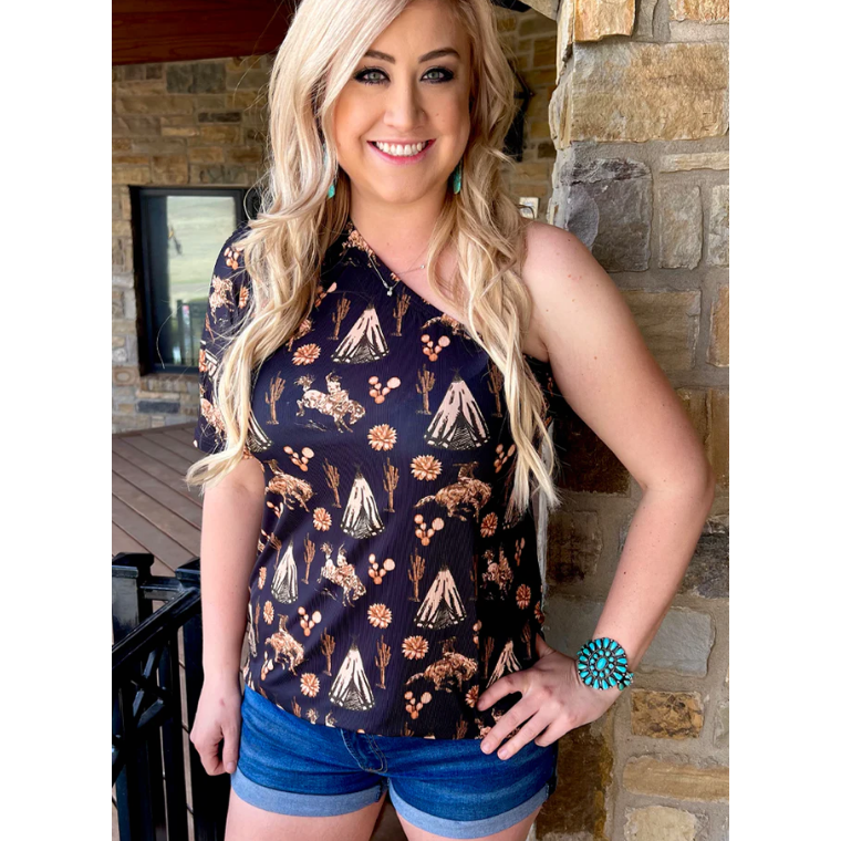 Not my first Rodeo Top-Short Sleeves-[Womens_Boutique]-[NFR]-[Rodeo_Fashion]-[Western_Style]-Calamity's LLC