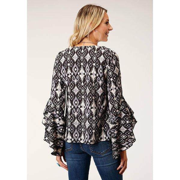 Women's Cute Blouse, by Roper-Long Sleeves-[Womens_Boutique]-[NFR]-[Rodeo_Fashion]-[Western_Style]-Calamity's LLC