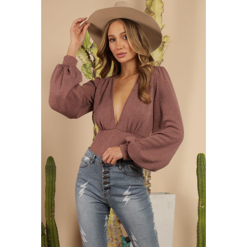 Sweater Body Suit-Bodysuits-[Womens_Boutique]-[NFR]-[Rodeo_Fashion]-[Western_Style]-Calamity's LLC