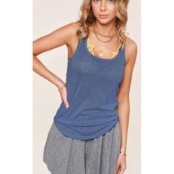 Loose Fit Sleeveless Tank-Camis/Tanks-[Womens_Boutique]-[NFR]-[Rodeo_Fashion]-[Western_Style]-Calamity's LLC